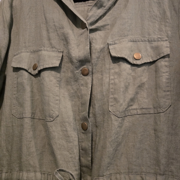 Style & Co. Light Olive Utility Jacket with Drawstring - Picture 7 of 9